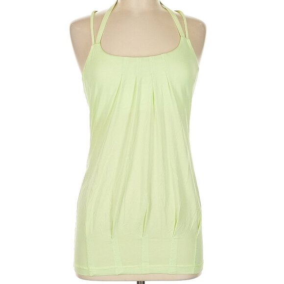 Lululemon Y2K Draped Back Tank — Light Green Criss-Cross Strappy Top - Picture 2 of 2